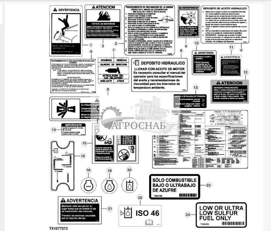 Товарные знаки и наклейки — машина (испанский) 